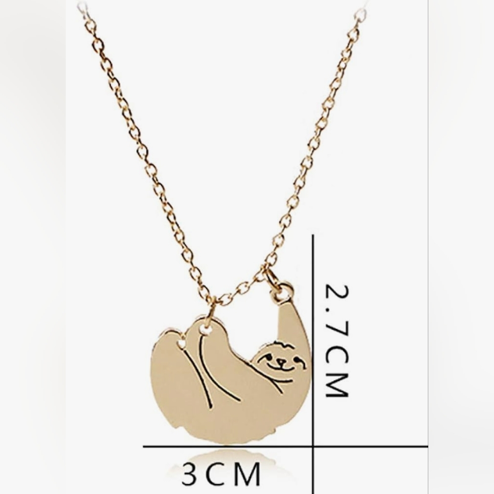 Sloth necklace - silver - Picture 2 of 6